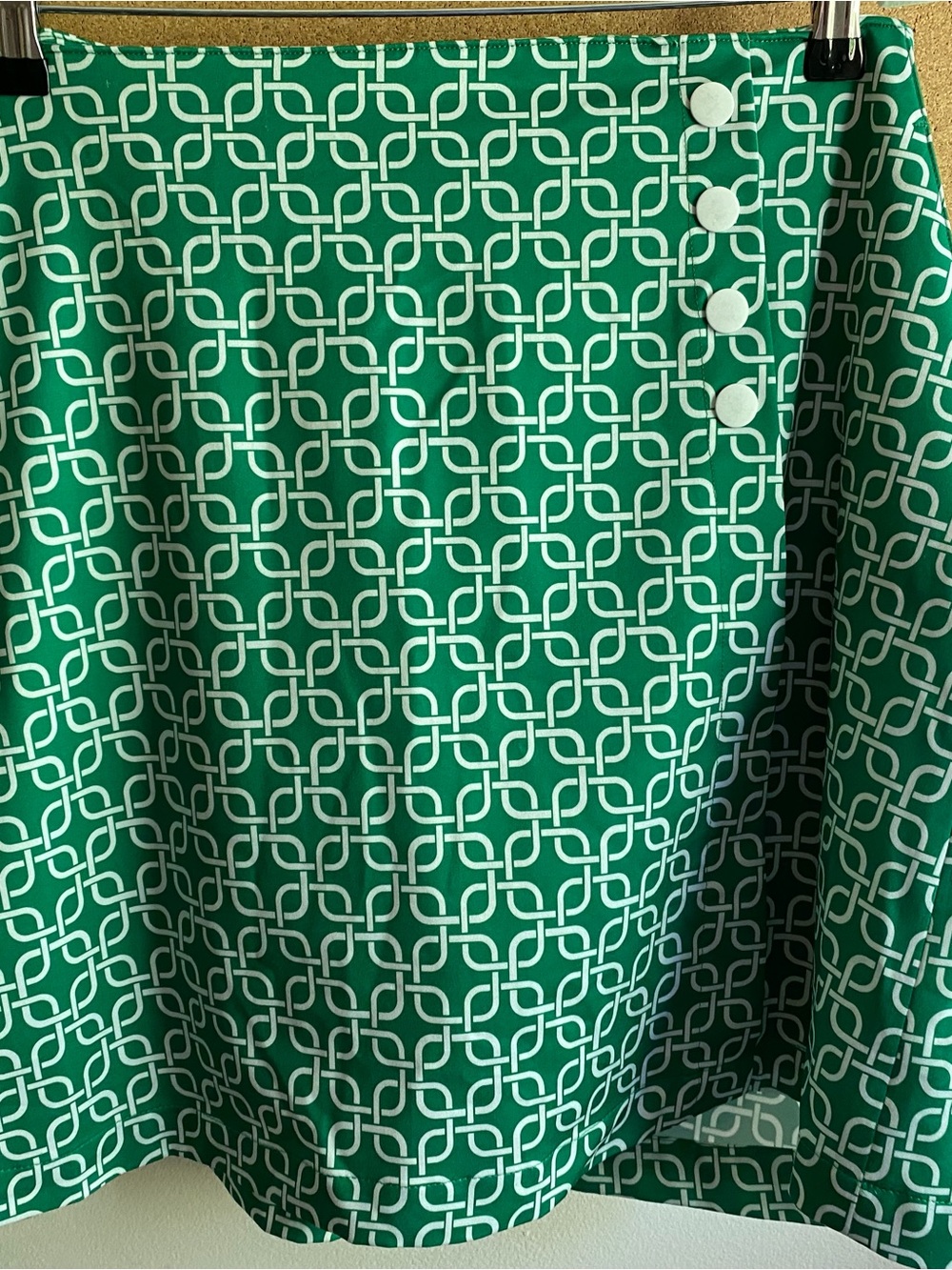 Lady Hagen Green Golf Geometric Skort with White Chain Print